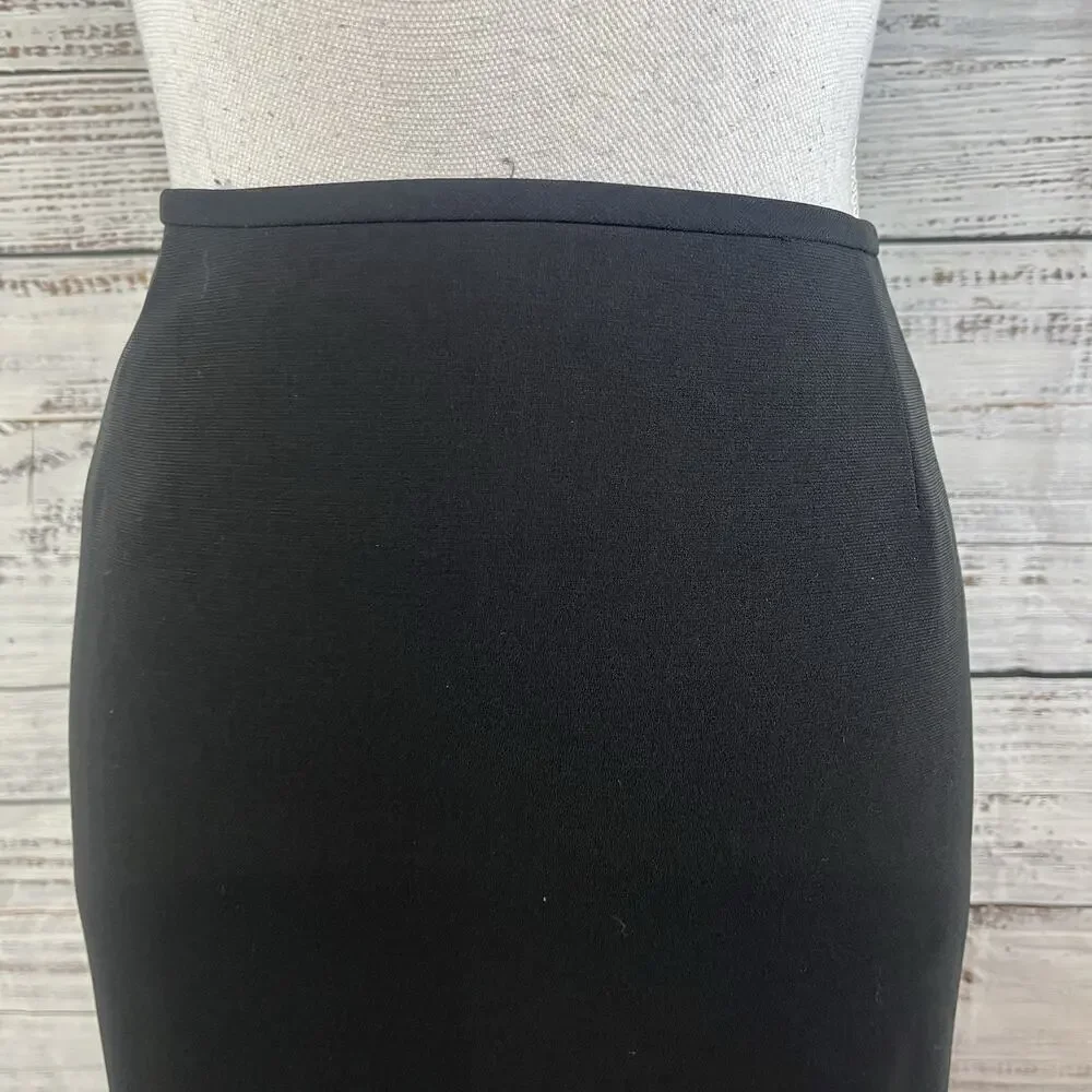 Suit Studio Skirt Plus sz 18 Classic Black Straight Knee Career Business Church